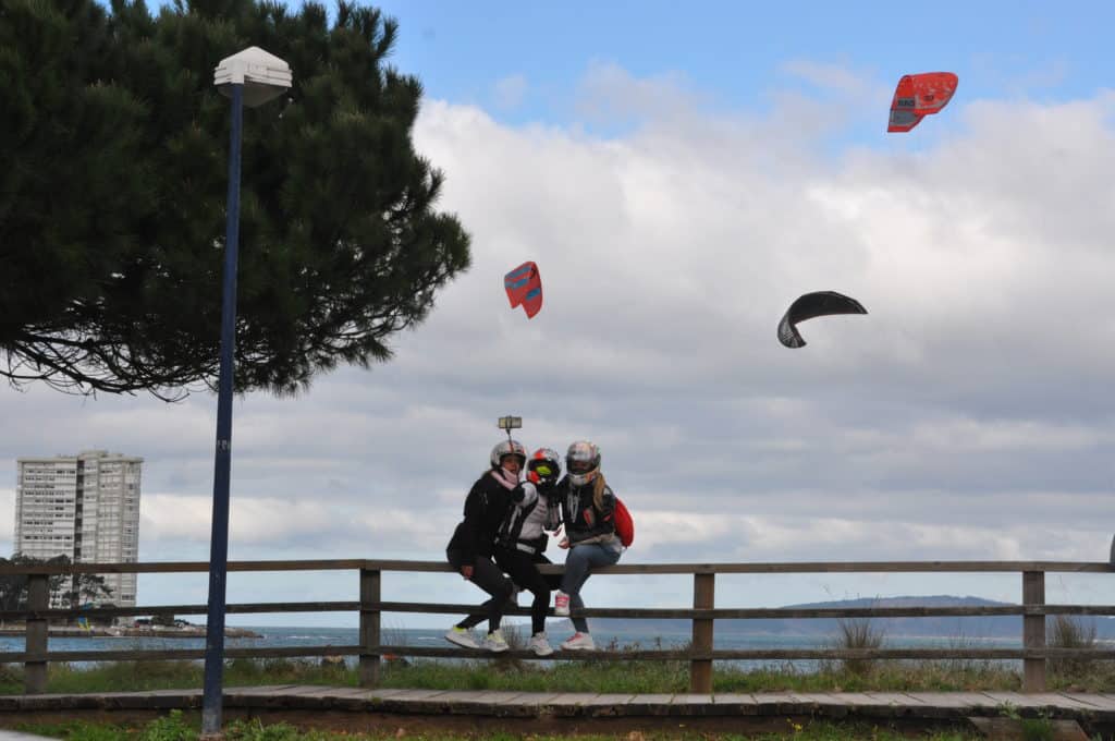 Selfie cometas kitesurf Vigo